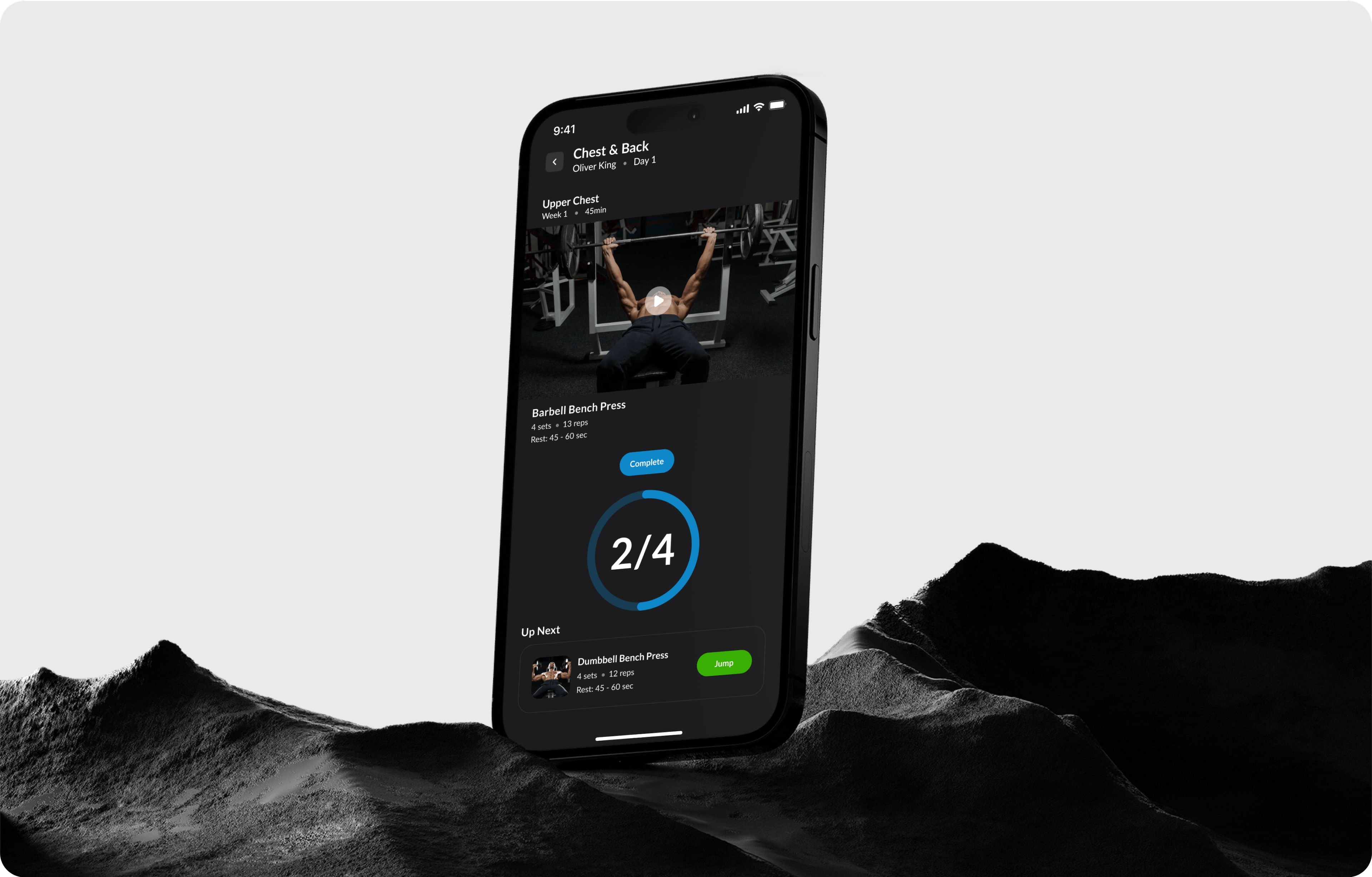 Corsa Athletics Workout Interface