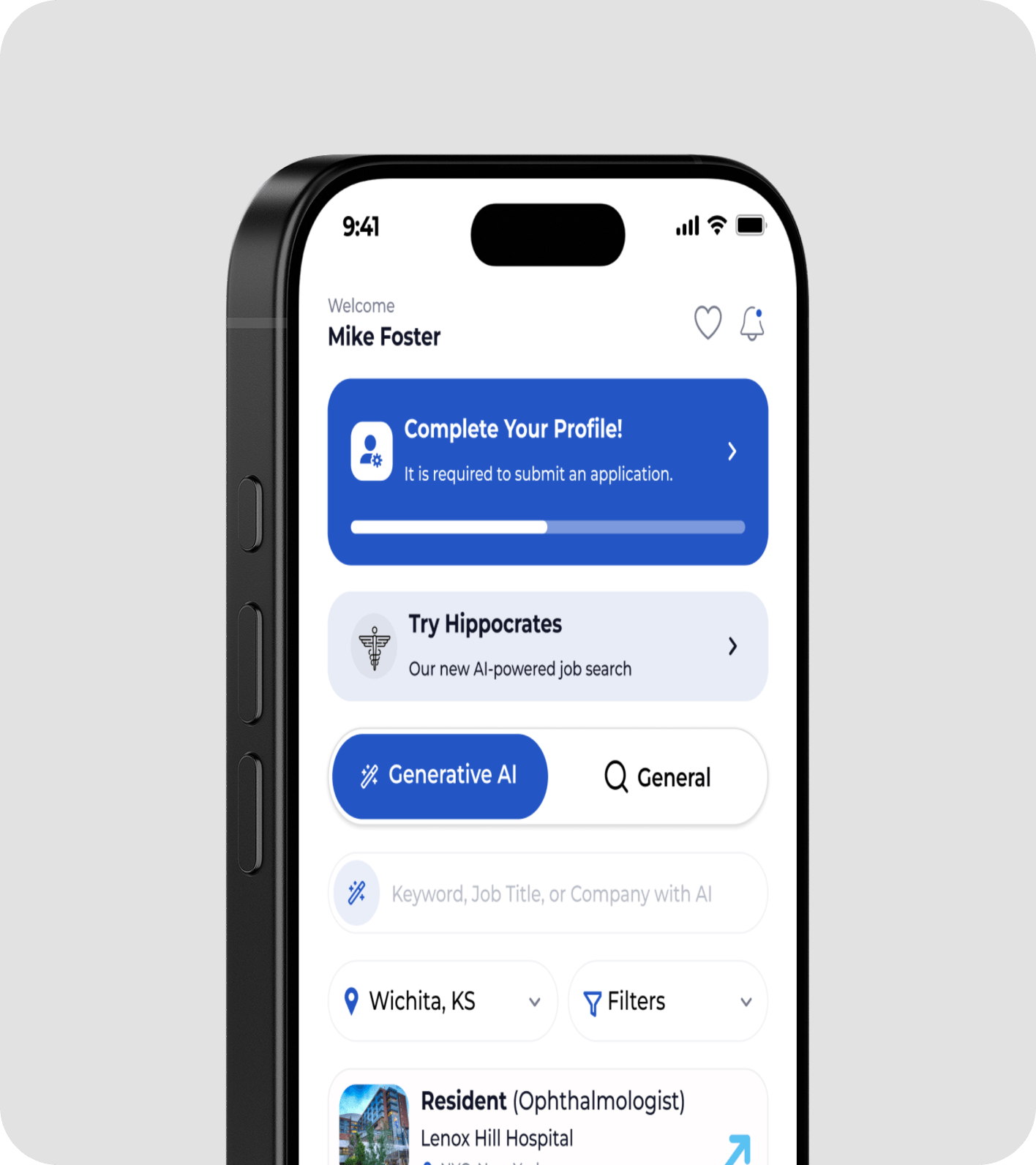MatchMed Job Search Interface