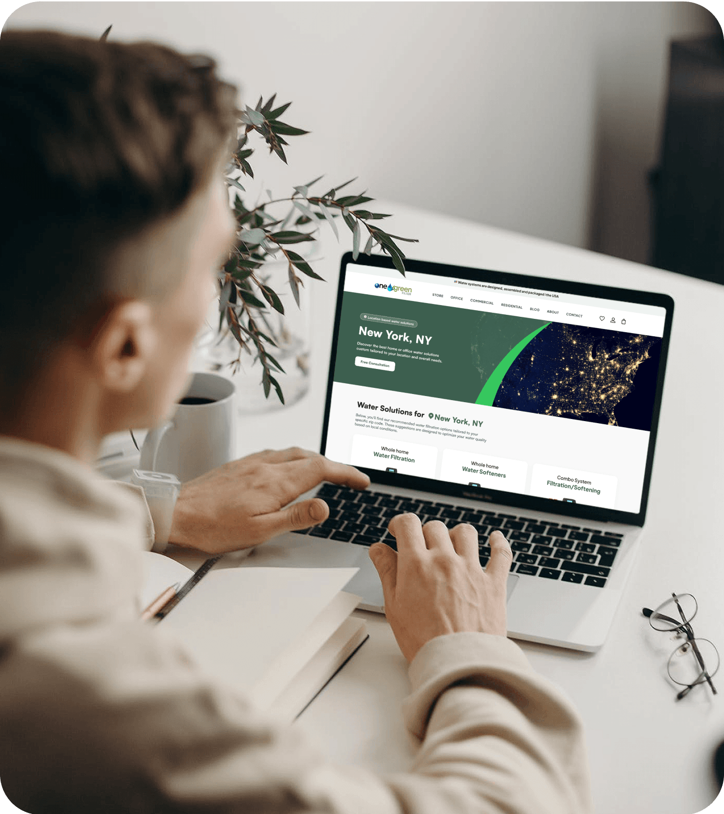 One Green Filter Website Interface