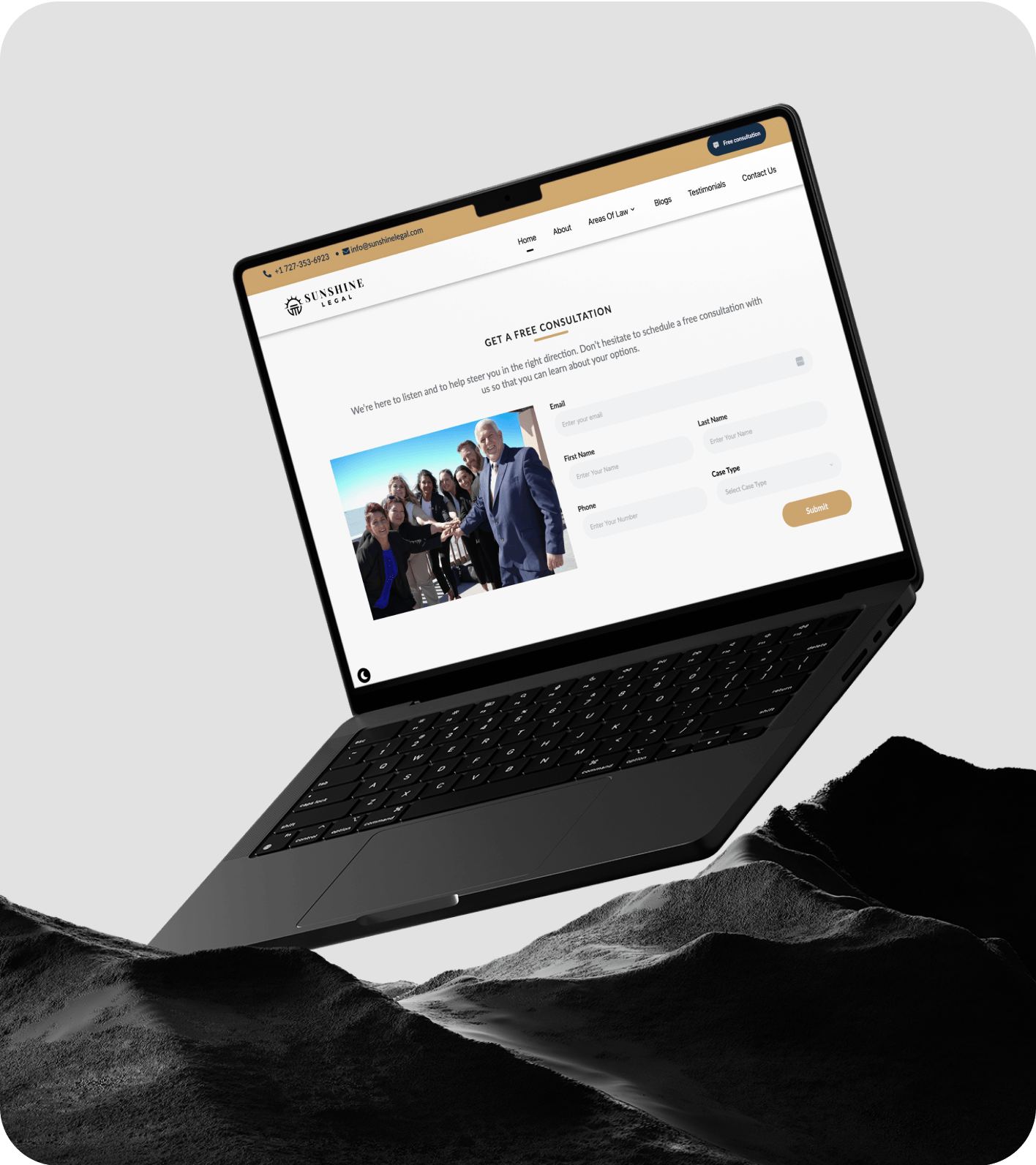 Sunshine Legal Website Interface