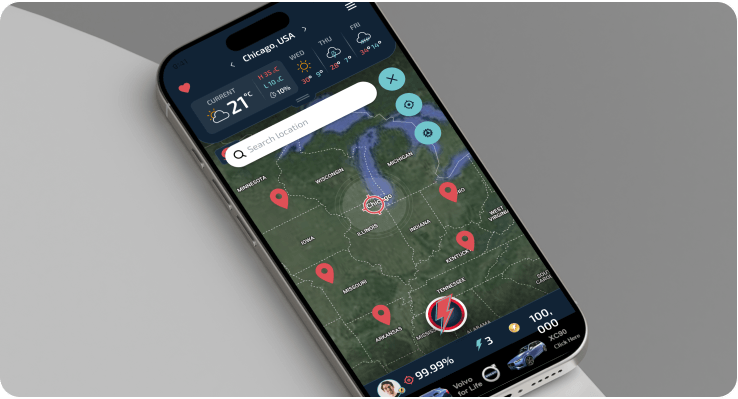WeatherChamps Map Interface